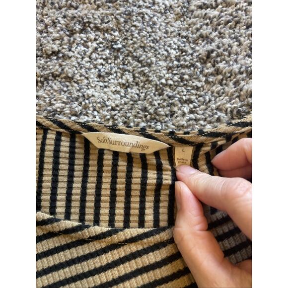 Soft Surroundings Riley Dress Long Sleeve Maxi Ribbed Large Lagenlook - Picture 6 of 9